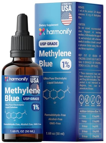 eDNA Labs Methylene Blue 60 ml, Made in USA, 2% USP Grade Formula, Third-Party Tested
