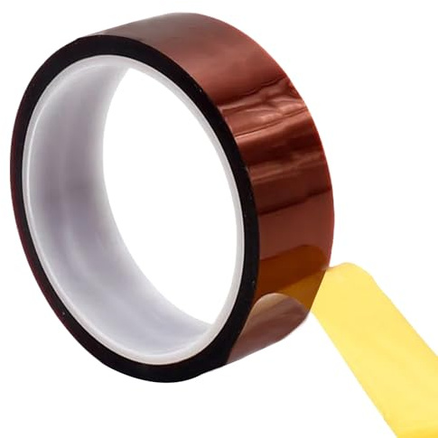 Misuyue Kapton Tape, 35mm x 33m Heat Resistant Tape, Electronic Tape | Heatproof Sublimation Tape for Soldering Electronics 3D Printers DIY Crafts, No Residue