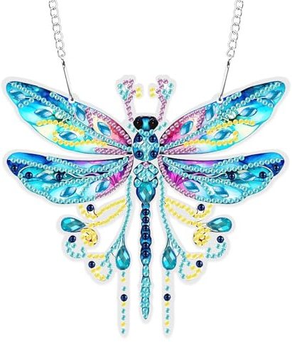 Kaluofan Diamond Kits, Diamond Art Kits for Adults, Dragonfly Diamond Painting, Diamond Painting Kits, Hanging Wall Art Sign Ornaments Home Garden Wall Door Hanging Decoration