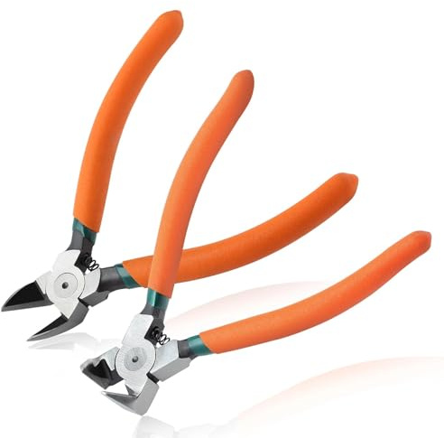LEONTOOL - Alicates diagonales para plásticos cortados con flor de piel, cortador de alambre en ángulo de 45° y 90° para manualidades, cortador de alambre lateral de precisión para joyería