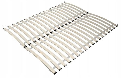 Sommier à lattes en contreplaqué de bouleau, 160x200 cm, 32 lattes, double sommier 2x80x200 cm