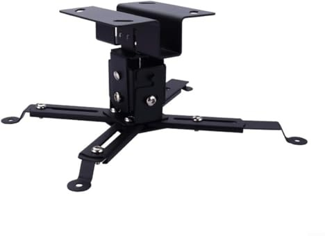 Adjustable Low Profile Projector Ceiling Mount Metal 12cm Height Extension Compatibility Home Office Theater Installation(Black)