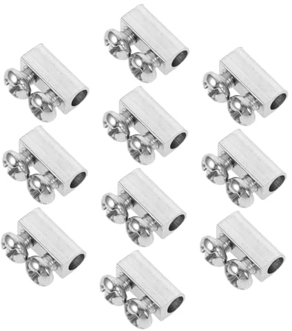 SOPOTUTU 10 Pièces Clips de Serrage pour Câble Fer Ajustables Étriers à Double pour Suspension et Fixation de Câbles Accessoires Métalliques pour Éclairage et Usage Industriel