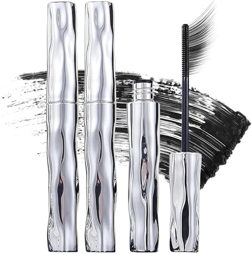 Waterproof Mascara Ultimate Length & Curl Mascara Set, Waterproof Long-Lasting 3D Curling with Iron Wand, Volumizing & Lengthening, No Flaking (2PCS)