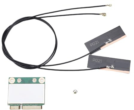 Lazmin112 Tarjeta Pcie WiFi 6, 1800Mbps, Doble Banda 2,4 GHz/5 GHz, Adaptador De Red Inalámbrica para Ofdma, Mu-Mimo, Antenas Dobles, Cifrado Wpa3, Interfaz Pcie, Latencia Ultrabaja