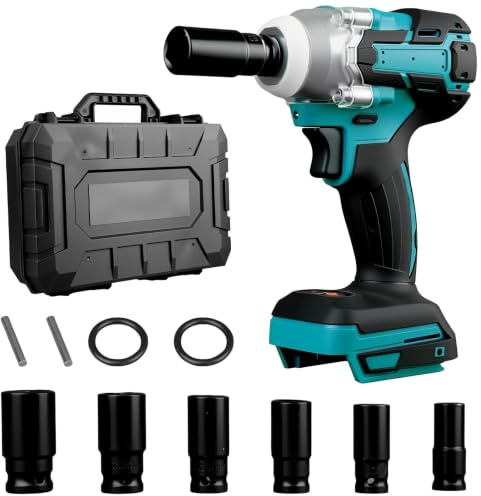 NBYTLT Cordless Impact Wrench, 1/2 Inch Brushless Impact Wrench | 900FT-LBS Cordless Brushless Electric Impact Wrench with LED Work Light, High Torque Impact Wrench for Automotive Repairs