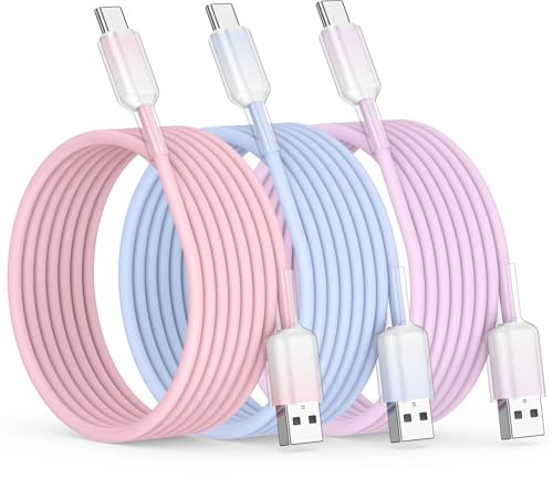 USB C Charger Cable 3Pack 10FT USB A to USB C Phone Charger Fast Charging | Extra Long iPhone Charger USBC Compatible for iPhone 17/16/15, iPad Pro, Samsung Galaxy, MacBook Pro,and More