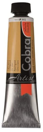 COBRA Talens wassermischbare Ölfarben, 40 ml, 802 Reichgold