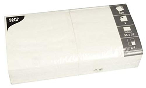 Papstar 14486 – Papierservietten (weiß, Seidenpapier, Einfarbig, FSC)