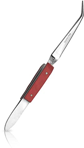 May - Lötpinzette - Kreuzpinzette - Industrie-Pinzette - Technische Pinzette - abgewinkelte Spitze - Edelstahl