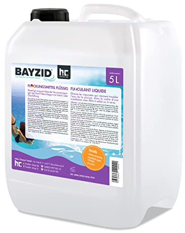 Höfer Chemie 4 x 5 L (20 l) Floculant Liquide pour Piscine - Clarifiant Ultra - Efficace pour Eau Limpide, Compatible Filtres à Sable, Fabriqué en Allemagne