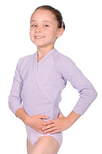 Roch Valley Girls Acrylic Crossover Cardigan, Lilac, 3-4 Years EU, 24