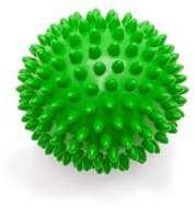 Weicher Massageball mit Noppen | Noppenball | Igelball | Arthro Sensorik Ball | Nicht aufgepumpt! | Härte kann selbst variiert werden | Durchmesser 8 cm | grün