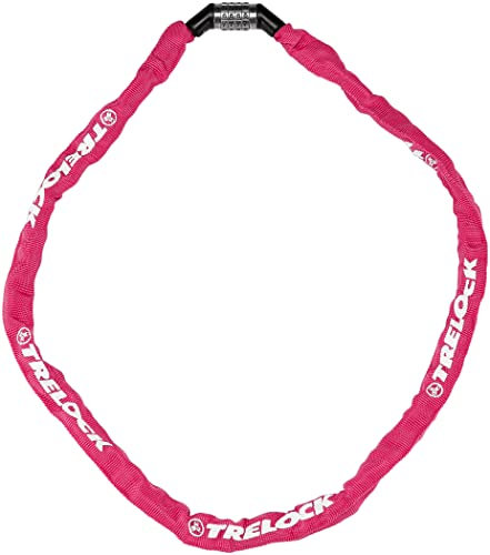 Trelock Kettenschloss Kombi 110cm, Ø 4mm, Pink