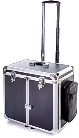 Mobiler Fußpflegekoffer mit Trolleyfunktion – CS-Black Schwarz – professioneller Fußpflegekoffer für Mobile Fußpflege und Hausbesuche