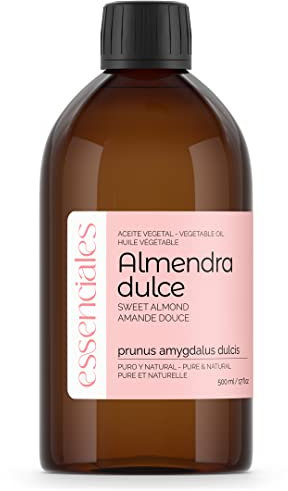 Essenciales – Olio Vegetale di Mandorle Dolci, 100% Puro e Naturale, 500 ml | Olio Vegetale di Prunus Amygdalus Dulcis, Ideale Per Pelli Sensibili