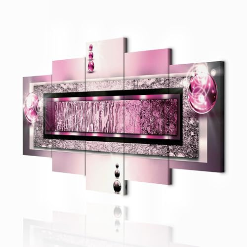 decomonkey Wandbilder Abstrakt 200x100 cm XXL 5 Teilig Leinwandbilder | Bild auf Leinwand, Kunstdruck, Wanddeko, Wohnzimmer, Wanddekoration, Modern