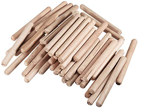 sourcing map Tasselli in legno essiccato in forno scanalato smussato, 10 x 100 mm, 50 pezzi