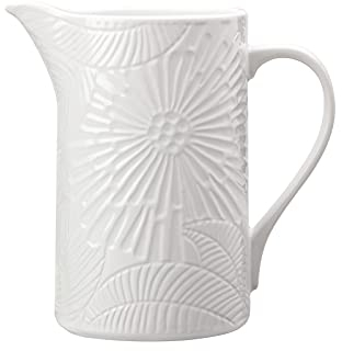 Maxwell & Williams Panama Water Jug in Gift Box, Stoneware, White, 1.4 Litre