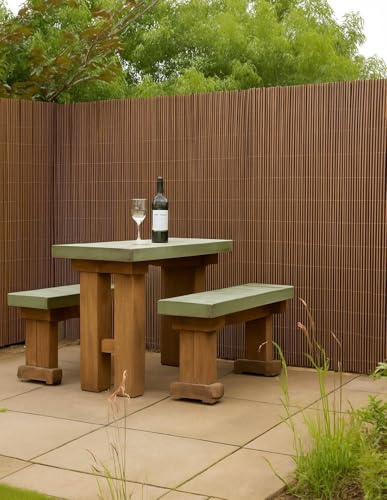 JARDIN202 - Cerramiento de Mimbre Natural Ecológico 80% Ocultación | Valla de Ocultación Decorativa Resistente | Rollo: 2 x 5 metros -
