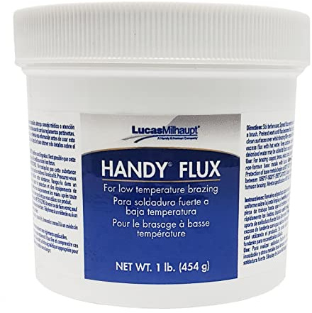 Rosenthal Collection Handy Flux Paste - Professional Solder for Jewelry, Gold, Silver, Copper, Brass, Steel - High Heat, Strong Bond, Easy Cleanup after Soldering - 1 Lb Jar