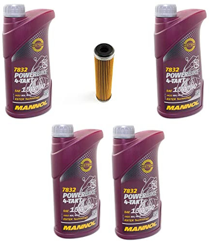 Motoröl Set 15W50 4 Liter + Ölfilter HF631 für Beta