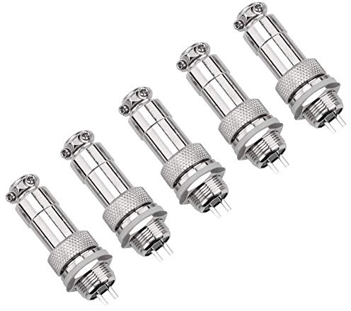 5 Pz GX12 Presa per Aviazione, Gx12 2 Pin Gx16 2 Pin 2 Pin Maschio Femmina Pannello Connettore Filo Metallico per Aviazione