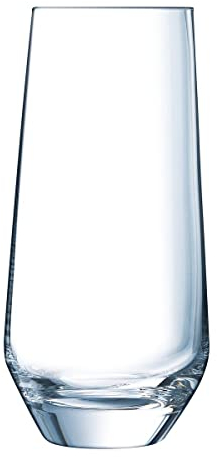 Cristal d'Arques Paris - Collection Ultime - 6 Verres Hauts 45 cl en Cristallin - Brillance, Transparence et Haute Résistance - Fabriqués en France - Emballage renforcé, adapté à la vente en ligne