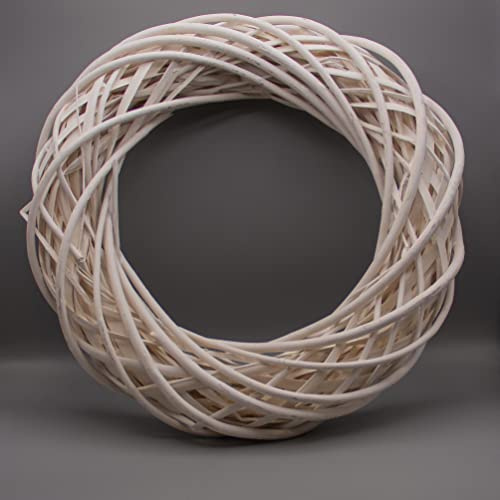 Anillo de mimbre para corona (sauce 10 pulgadas, blanco)
