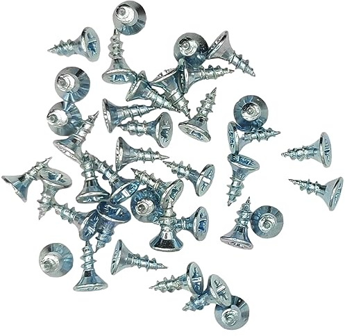 LLB Box of 500pcs 10mm screws M3 Self-Tapping Wood Screw Zinc Plated Small Silver Long 10mm x 3.5mm (0.40x0.14)