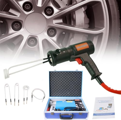 ANXYYDS Kit riscaldatore a induzione Magnetica, Strumento di rimozione bulloni Portatile, Kit di Riscaldamento Senza Fiamma automobilistico Bolt Buster per rimozione di Viti arrugginite,1500W