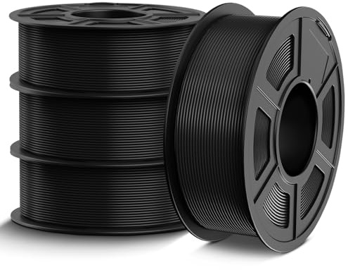 TECBEARS PETG Filament 1.75mm, 4kg Bundle, Black