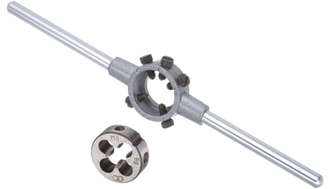 CoCud Juego de Mango de Terraja Terraja de Rosca M9x1.25 para 25mm de Diámetro Exterior/Kit de Llave de Terraja M7-M9 - (Aplicaciones: para Reparación de Roscas) 1 Juego