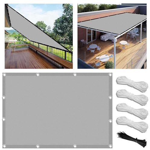 Tenda a Vela Parasole 2.2x3m Vele Ombreggianti Impermeabile Rettangolare Vele Parasole da Giardino Protezione Solare Schermo UV con Funi di Tensione per Terrazze Balconi