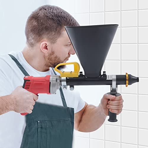 HINOPY Fugenpistole für Mörtel, 700W Tragbarer Elektrisch Mörtelsprüher Applikator mit 2 Düsen 1 Öler Mörtelpresse Zubehör