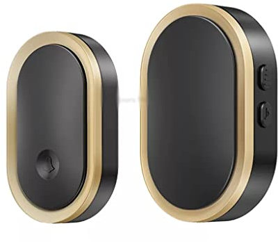 MOMCO Timbre inalámbrico 300m sonó el Timbre de Puerta LED Inteligente para el hogar 1 2 Botones 1 2 3 Receptor