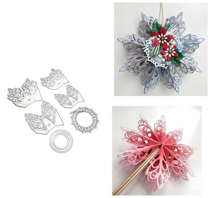 3D Weihnachtsanhänger Stern Blumen Stanzschablonen Weihnachten Stanzen für DIY ScrapBooking Album Dekorative Papier Handwerk und Karten Herstellung