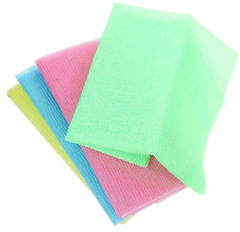 COLLBATH 4stücke Nylon Badetuch Dicke Saugfähige Und Wiederverwendbare Handtücher Für Körperpflege Und Exfoliation