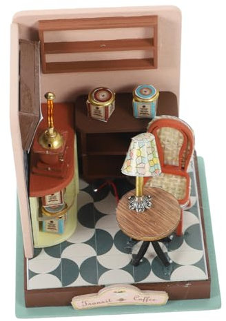 BESTonZON DIY-Miniatur-puppenhaus Holz Montagehaus Modell Kleine Hütte Ausstellungsmodell Hüttenmodell DIY-holzhaus Hüttenbau Ornament Spielzeug