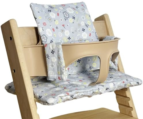 Chickwin Hochstuhl Sitzkissen 2-Teilig, Hochstuhl Kissen Universal Hochstuhl Kissen Abwaschbar Rutschfest für Ähnliche Treppenhochstühle (Obst,43 * 33cm)