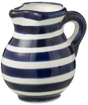 J-Line Krug Granada Stripes – Keramik – Weiß/Blau – Klein