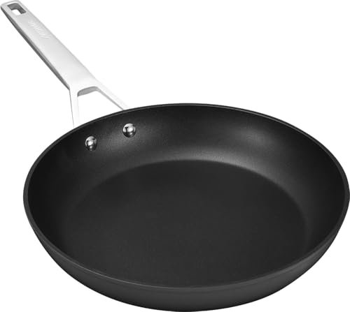 MSMK 28cm Non Stick Frying Pan, Long Lasting Forged Aluminium Frying Pan, Wok Non Stick, Scratch-Resistant, Induction Compatible, PTFE/PFOA/PFAS Free,Stainless Steel Handle