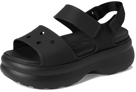 Crocs Women's Soho Y Strap Sandals Black 9 Medium