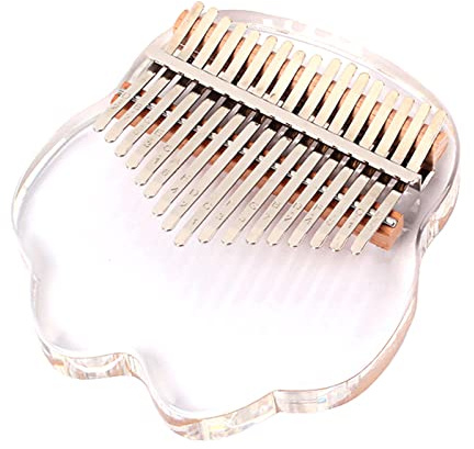 Klar Kalimba Daumenklavier mit 17 Tasten, transparent, Kalimba, Musikinstrumente, Fingerklavier, Geschenke für Kinder, Erwachsene, Anfänger