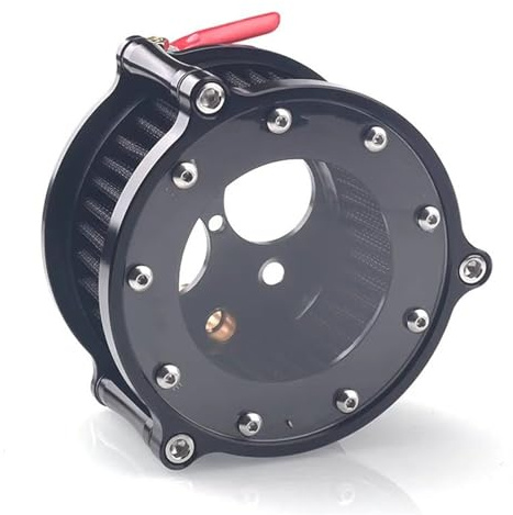 CVPX Nettoyable & réutilisable‌ Filtre à air pour Moto, système d'admission d'air Vintage, adapté aux modèles Benda BD 300, Keeway-Benda V302C et Keeway V-Cruise 125 Filtration 3 microns‌(Black)
