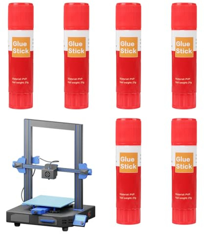 Pegamento Para Impresión 3D,Adhesivo para Bandeja de Impresión 3D 6 Piezas - Accesorios Sólidos de Reducción de Izquierda para Adhesión Construcción Escaneo y Modelado