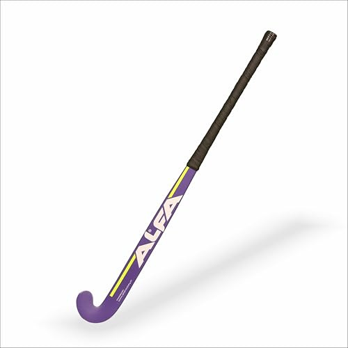 Alfa Y-30 Crosse de Hockey | 10% Carbone | Léger et Durable | Arc Extra Bas | Idéal pour la précision et Le contrôle | Couleur : Violet | Taille : 34 Pouces