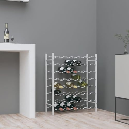 Casier à vin pour 48 bouteilles en métal blanc, armoires et rangement, casiers à vin