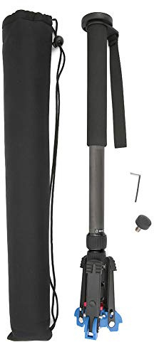 WIHFHGZ Carbon Fiber Monopod Für DSLR Kamera, Tragbar, 5 Sektionen, 50 - 170 cm Ausziehbar - Leichtgewicht, Schnelles Verriegelungssystem, Vielseitig Als Wanderstock Einsetzbar