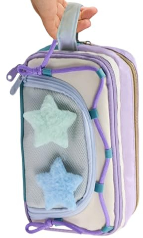 Estuche, bolsa para lápices espaciosa - Material escolar regalo para estudiantes y profesores cumpleaños Navidad universidad, violeta, riferimento alla descrizione, Consulte la